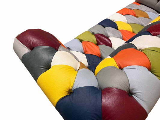 Chesterfield 3-zits stoffen designbank gestoffeerd textiel Moderne bank Nieuw
