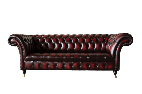 Chesterfield Leren Bank 3-Zits Bruin Designerbank Luxe Bekleding Nieuw