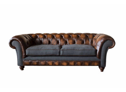 Chesterfield Design Luxe Gestoffeerde Bank Bank Zitkamer Leer Nieuw