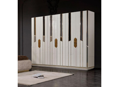 Garderobekast Kledingkast Houten kast Moderne kast Wit
