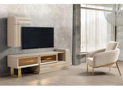 Woonkamer TV laagbord dressoir TV standaard wandkast Beige Modern