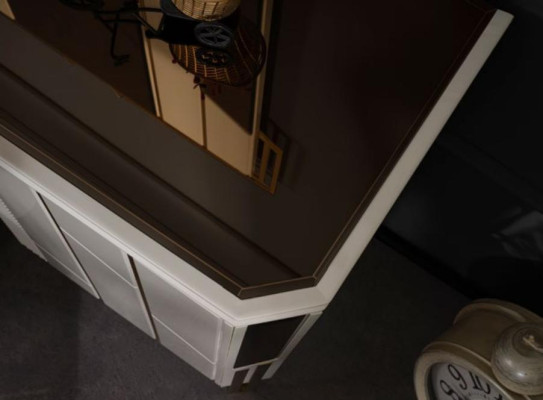 Witte make-uptafelspiegel kaptafel make-upconsole consoletafel