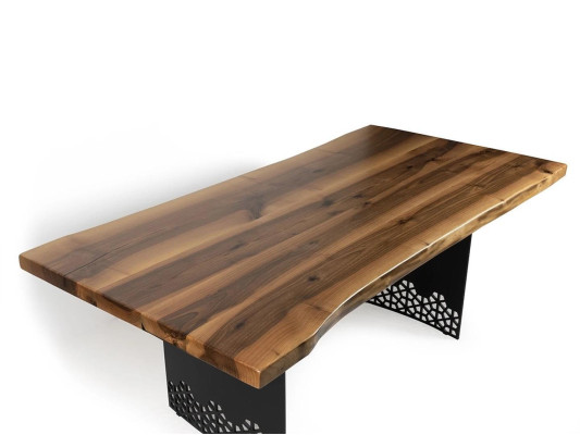 Luxe tafel Bruin Roestvrij Staal Design Eettafels Hout Moderne Eettafel Nieuw