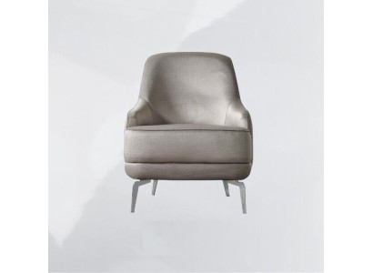 Fauteuil Oorfauteuil Cocktailsessel Stof Modern Grijs Zits Woonkamer