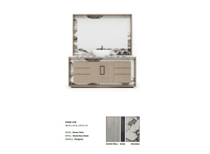 Beige badkamerkast badkamermeubel plank badkamerkast houten planken