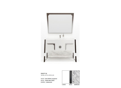 Witte badkamer wastafel kranen Badkamermeubels Klassieke meubels Nieuw