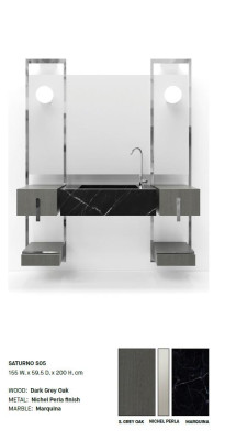Grijs badkamer wastafelkranen Badkamermeubels in Italiaanse stijl Klassiek