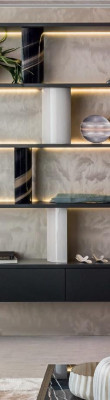 Hoekbank L-vorm Boekenplank Salontafel Woonkamer Design Bizzotto Nieuwe Set van 3 stuks