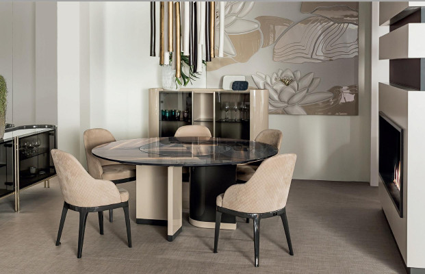 Eetkamer keukentafel Eettafel Stoelen Eettafel Glas Design Vitrine Nieuw 5-delig