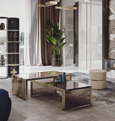 Sofa 3 zits salontafel glazen meubels woonkamer meubels bank meubels Italië Bizzotto