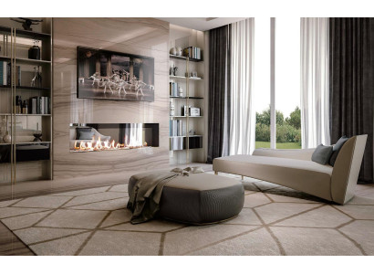 Chaise longue Lounge Bank Voetenbank Woonkamermeubelen Salontafel Bizzotto 2-delig.