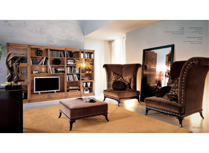 Fauteuil + voetenbankje Chaise Longue tv-ontspanner 1-zitsbank Nieuwe Chesterfield-oorgemakkelijke stoel