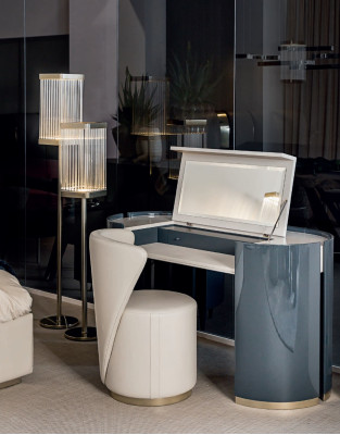 Draaibare stoel Kaptafel Slaapkamermeubilair Ontwerp Bizzotto Luxe 2-delig