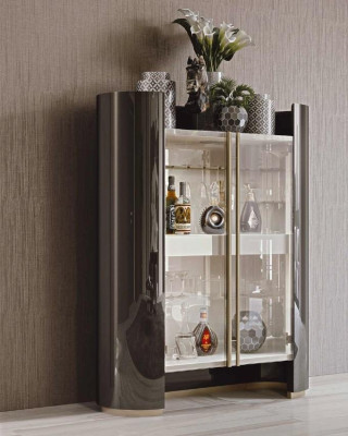 Vitrine Eetkamermeubels Woonkamer Glazen meubels Vitrine Design Bizzotto Kasten Nieuw