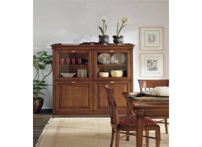 Woonkamer dressoir glazen kast vitrine eetkamer dressoir houten kasten meubels