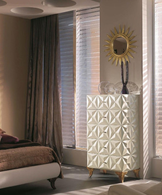 Kast plank console meubels houten kast Italië set 2-delig ladekast spiegel kast