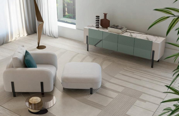 Zetel Luxe Design Design Zetel Textiel Woonkamer Italiaanse meubels Lounge