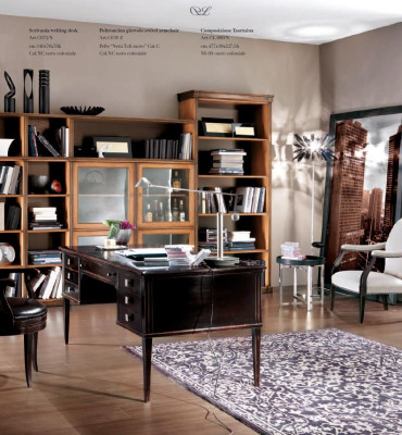 Bureau tafel met vergadertafel chefstafel Bizzotto inrichting meubels