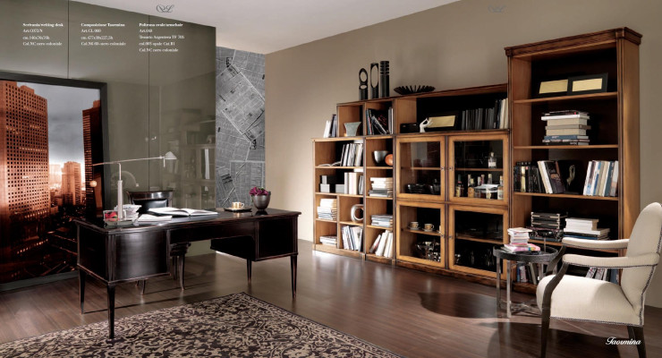 Bureau tafel met vergadertafel chefstafel Bizzotto inrichting meubels