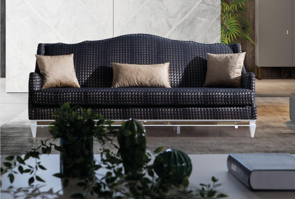 Moderne woonkamer bankstel bekleding driezitter design fauteuil 3-delig