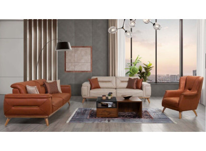 Woonkamer ontwerper zitmeubelen bankstellen 3-zits gestoffeerde fauteuil 3-delig