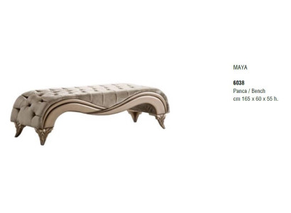 Poef Bank Voetenbank Zitbank Bank Bekleed Stoel Kruk Houten Luxe Bank