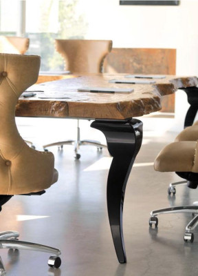 Bureaustoel Hout Chef Fauteuil Chesterfield Italië Meubilair Bruin Draaibaar Bruin Nieuw