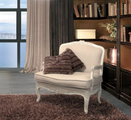 Fauteuil Bibliotheek Leesstoel Oorfauteuil Bank Bekleding Italiaanse meubels Luxe