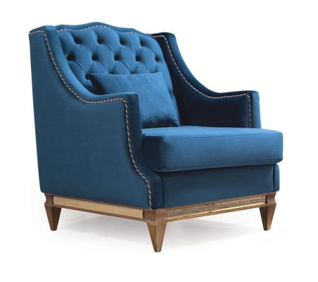 Blauwe luxe Chesterfield fauteuil Woonkamer Lounge Designer Meubels Nieuw