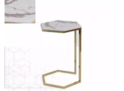 Bijzettafel Woonkamer Meubilair Materiaal Roestvrij Staal Goud Roestvrij Staal Ontwerp