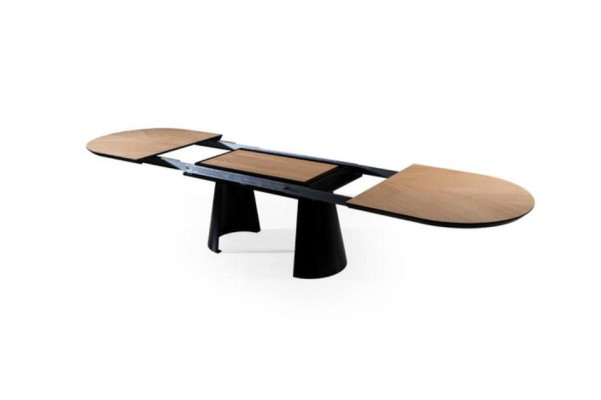 Eettafel Ovale eettafel Uitschuifbare keukentafel Hout Bruin