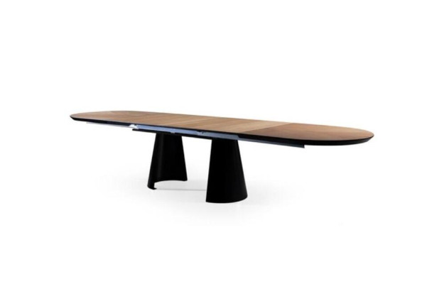 Eettafel Ovale eettafel Uitschuifbare keukentafel Hout Bruin