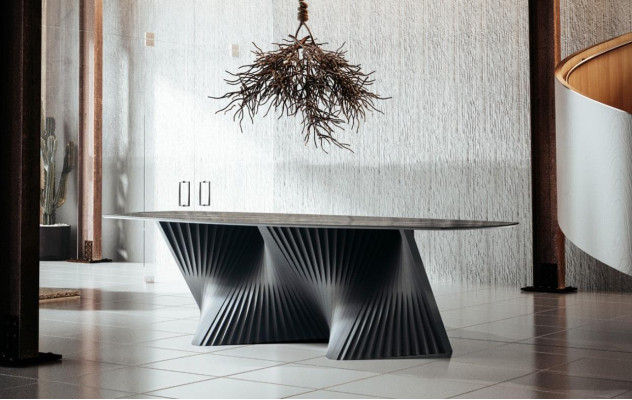 Luxe eettafel eettafel keukentafel eetkamer hout zwart tafel