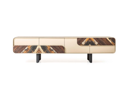 TV-standaard RTV Lowboard Sideboard Hout Beige Woonkamer Woonkamermeubilair