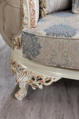 Chesterfield 3-zits designbank luxe gestoffeerde bankstellen van textiel nieuw