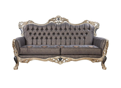 Klassieke bank 3-zits gestoffeerde bank witte textiel zitontwerp bank banken stof