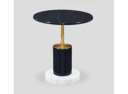 Zwarte ronde salontafel Tafel Stijlvolle woonkamer bijzettafels Tafels