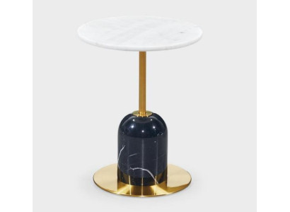 Zwart-witte metalen bijzettafel woonkamer Ronde bijzettafels tafel