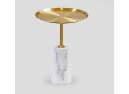 Witte bijzettafel Designer salontafel Woonkamer Luxe metalen meubels