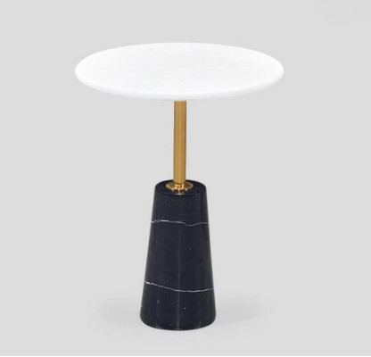 Luxe ronde marmeren bijzettafel Hoogwaardige tafel Salontafel Meubilair