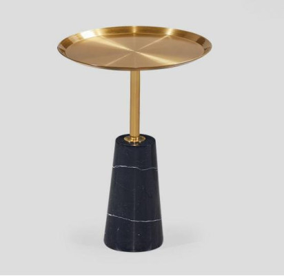 Ontwerper Zwarte Bijzettafel Marmer Meubels Luxe Woonkamer