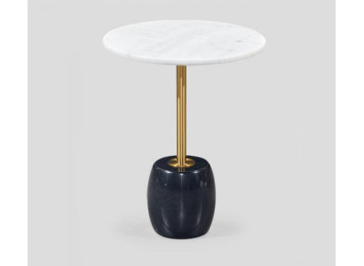 Ontwerper Ronde bijzettafel met marmeren blad Hoogwaardige salontafel