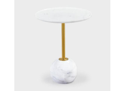 Witte bijzettafel Stijlvolle ronde woonkamer salontafel Marmeren meubels