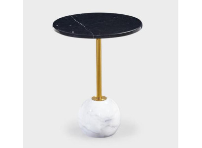 Moderne zwarte metalen salontafel Woonkamer meubels Bijzettafel Marmer