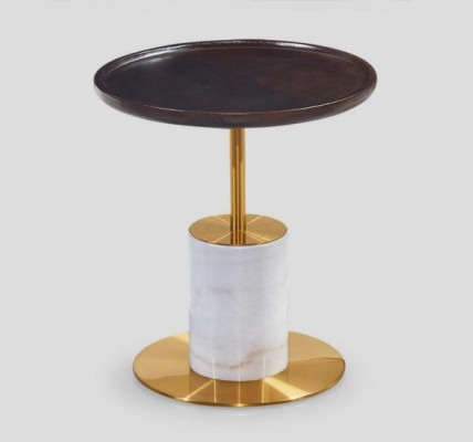Ontwerper Witte koffietafel Luxe bijzettafel Stijlvol meubilair Tafel