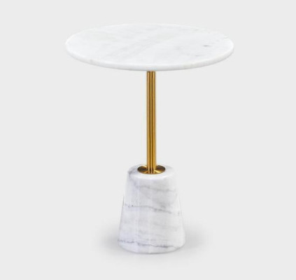Witte ronde marmeren tafels metalen meubels bijzettafels ontwerper tafel