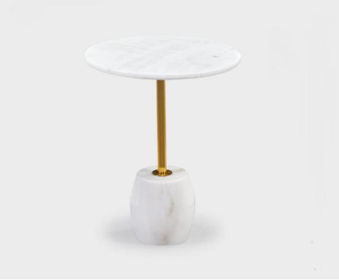 Salontafel Hoogwaardige stijlvolle koffietafel Wit Bijzettafel Marmeren tafel