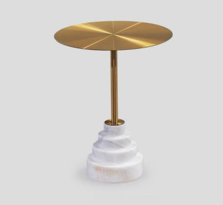 Moderne salontafel Luxe metalen bijzettafel bijzettafels Woonkamer Rond nieuw