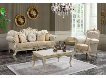 Bank Bankstel Bank Bankstel Stoffenbank Beige Chesterfield Set Banken