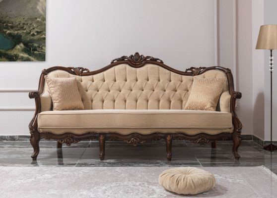 Bank Bank Bank Bank Bankstel Beige Chesterfield Set